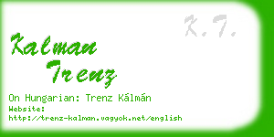 kalman trenz business card